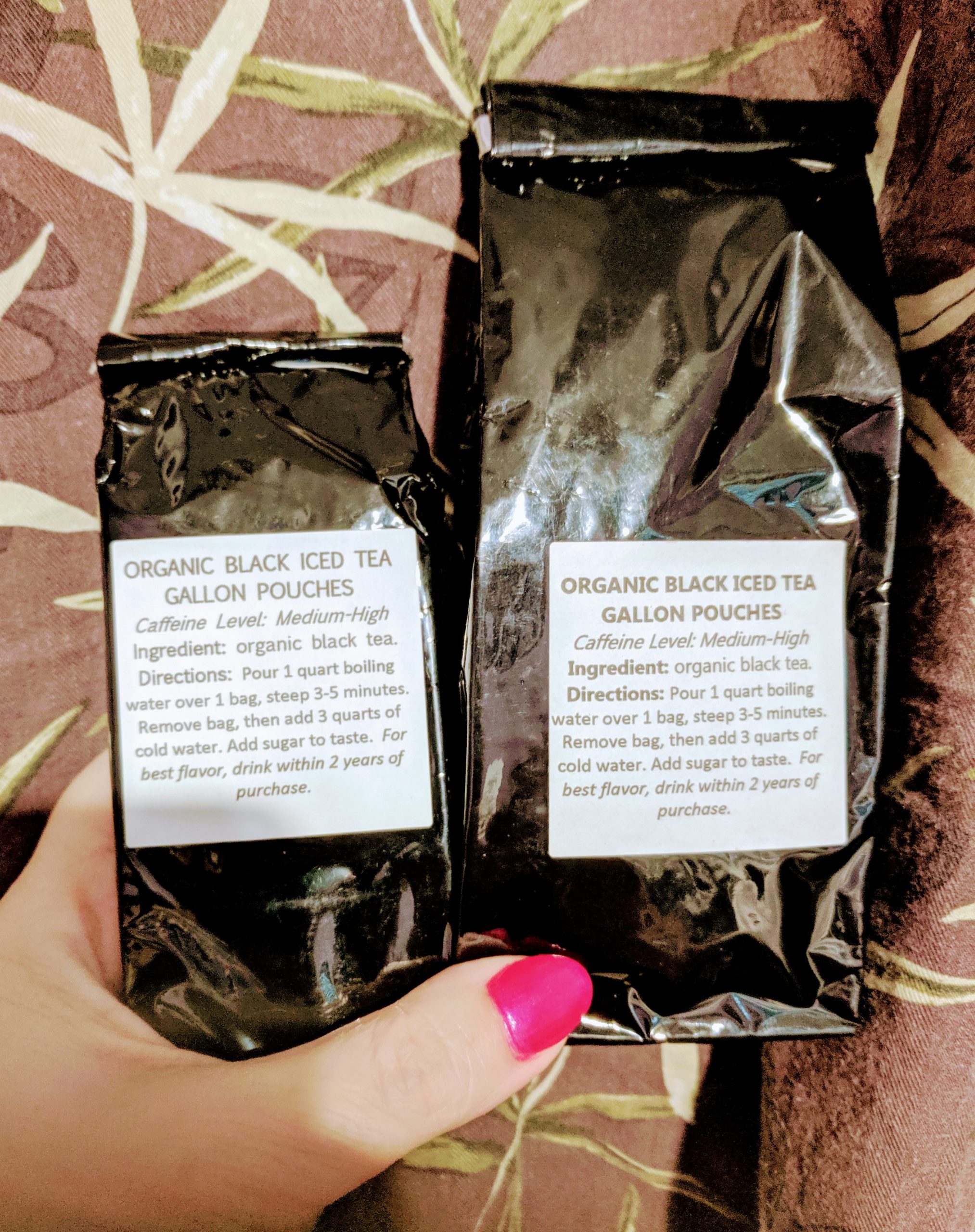 Organic Black Iced Tea Gallon Bags